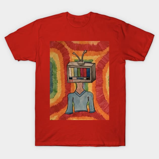 TV head girl T-Shirt by art for clownz